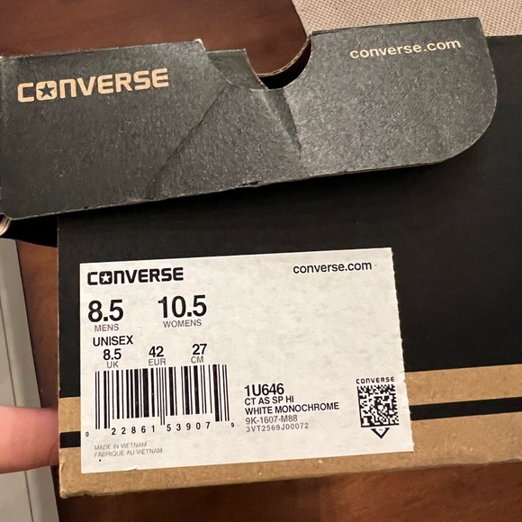 Converse Chuck Taylor All Star White Monochrome Unisex - Picture 5 of 6
